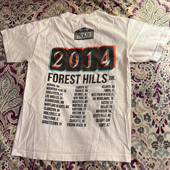 VINTAGE J. Cole 2014 Forest Hills Drive Tour T-Shirt Size S - Picture 5 of 6